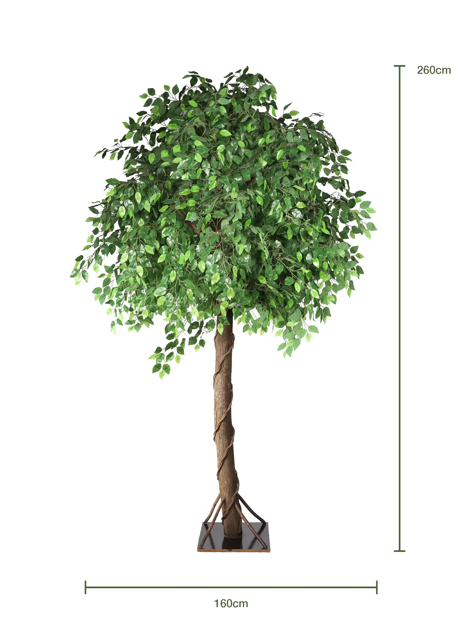 XXL kunstboom ficus 260 cm – Extra grote levensechte kunstplant