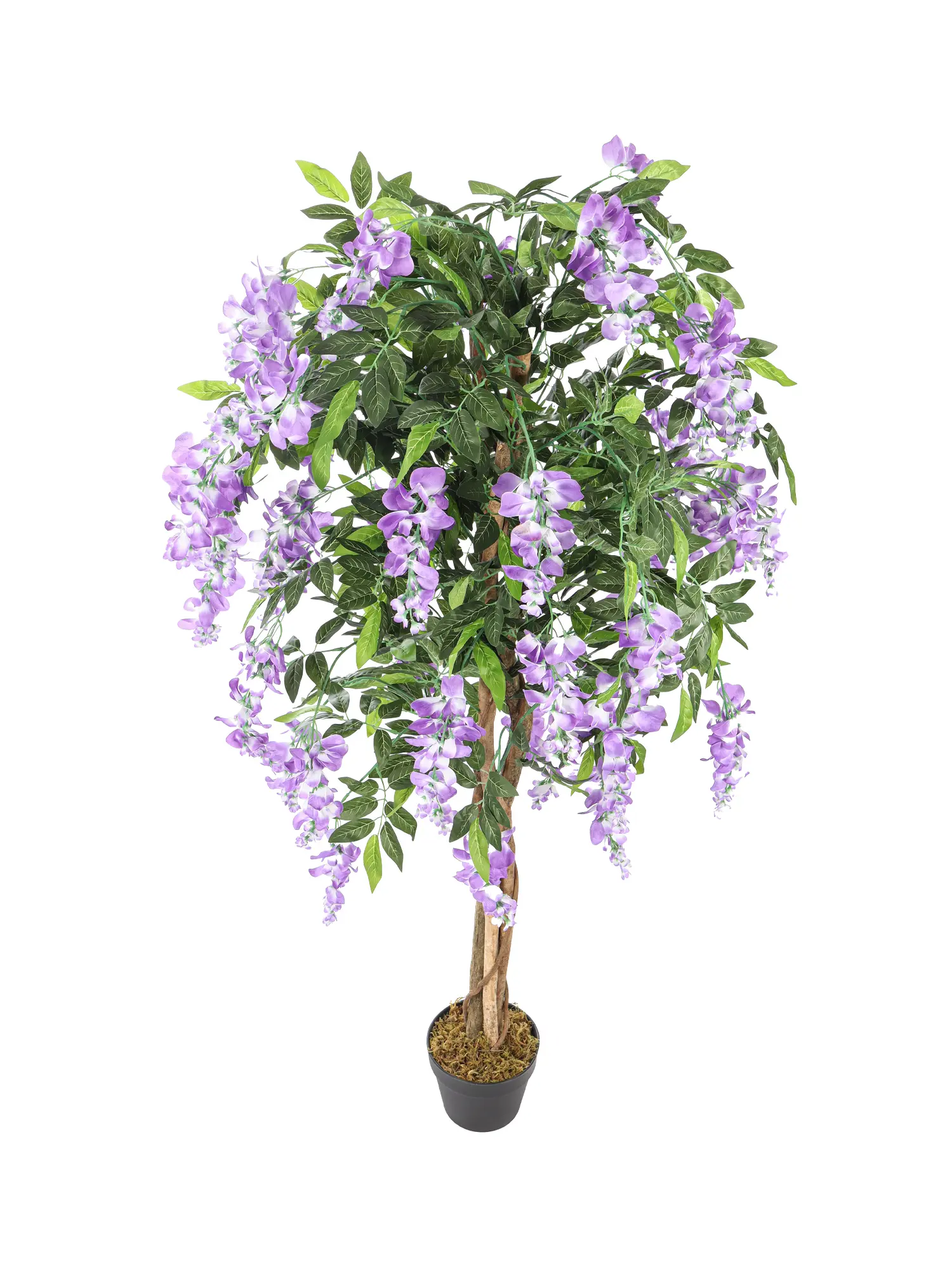 Paarse kunstbloemen boom Kiruna 150cm – realistische Wisteria kunst bloesemboom.