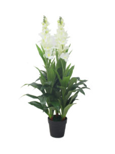 Kunst Gladiool Plant Wit 90cm