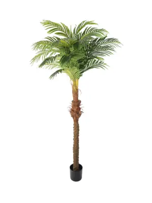 Kunst Hawaii Groot 220cm – realistische palmboom met volle groene bladeren en stevige stam.