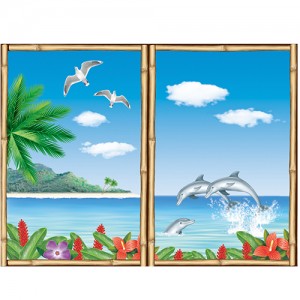 Tropisch-venster scenesetter 3 x 63x 83cm
