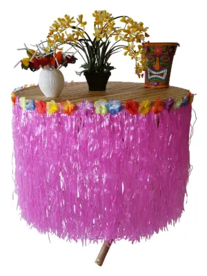 Roze Raffia Tafelrok 250cm