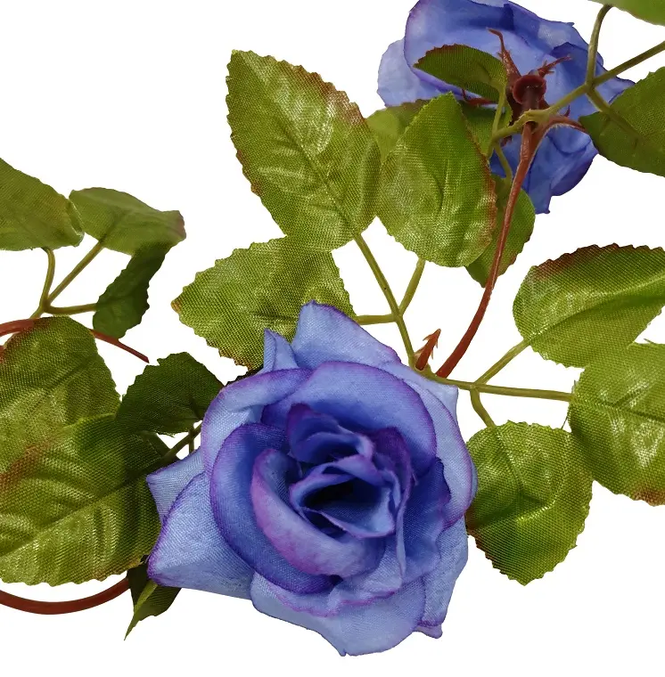 Paars Blauwe Kunstrozen Slinger 220cm