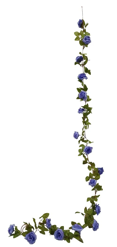 Paars Blauwe Kunstrozen Slinger 220cm