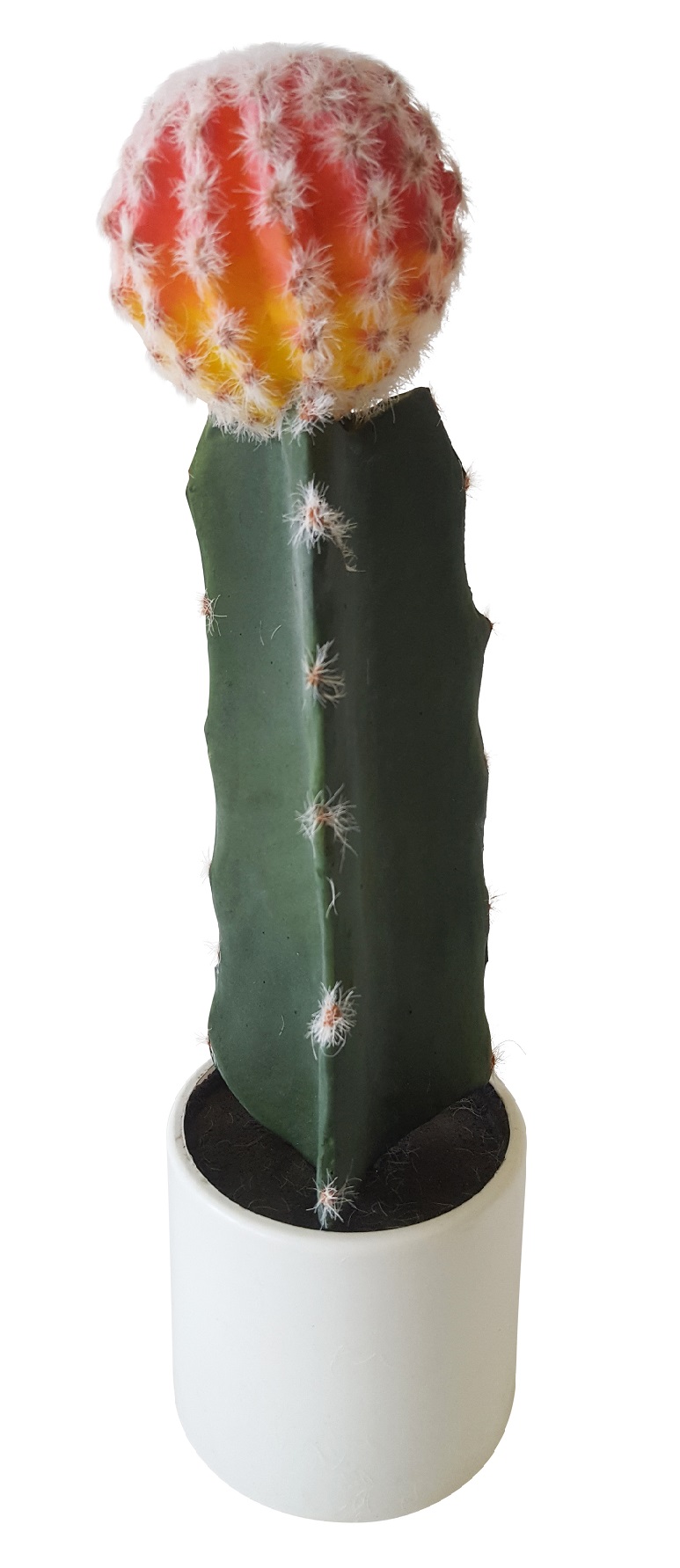 Nep Cactus met Oranje Bol 38cm