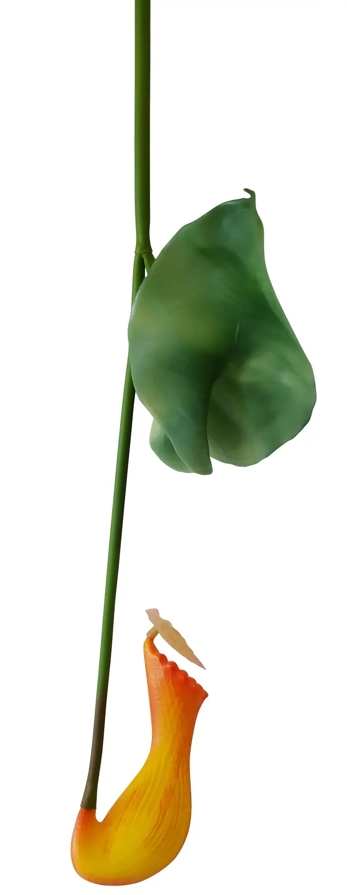 Kunst Vleesetende Planten Kelk Oranje-Geel 66cm