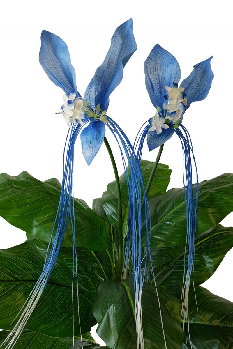Tropische XL Orchidee Steker Blauw 100cm