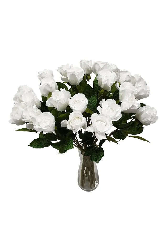 Witte Kunstroos 55cm