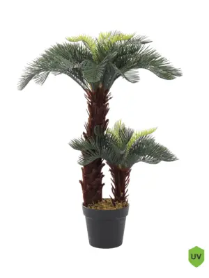 Tropische Kunst Cycaspalm Lombok 90cm met volle, natuurgetrouwe bladeren