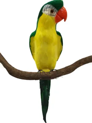 Groen Gele Namaak Papegaai 60cm