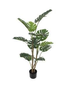 Monstera Kunstplant Dubbele Stam 125cm