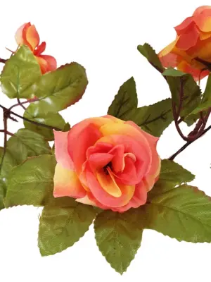 Geel Roze Mix Nep Rozenslinger 220cm