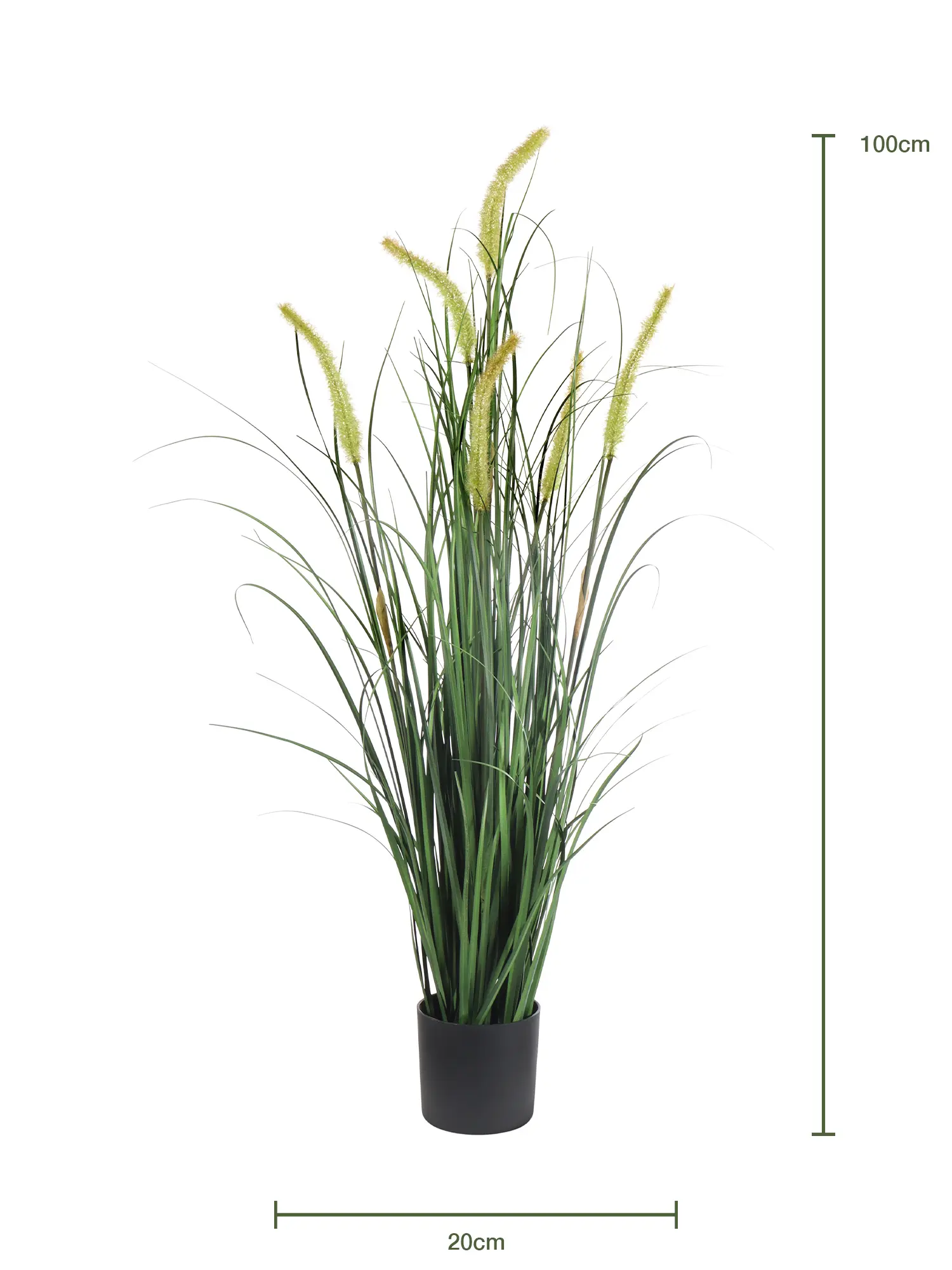 Decoratief kunst pluimgras 100 cm voor interieur en kantoor