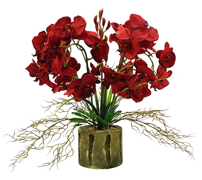 Grote Kunstorchidee Plant Rood 50cm
