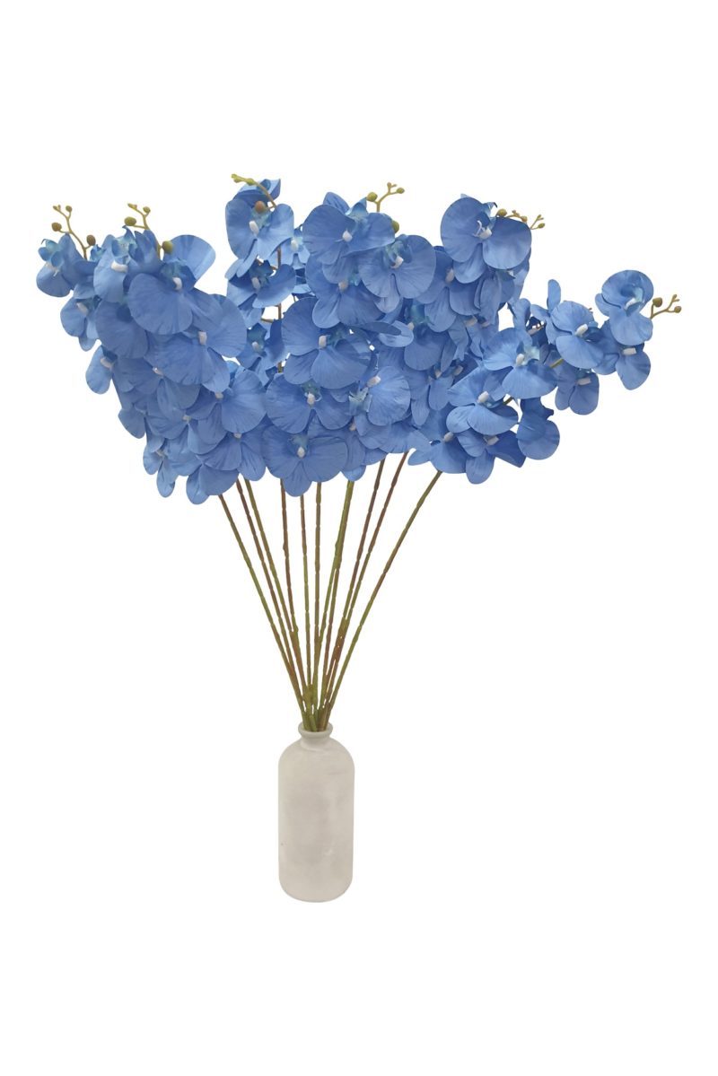 Blauwe Kunst Orchidee 100cm