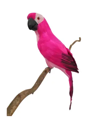 Grote Rose Nep Papegaai 60cm