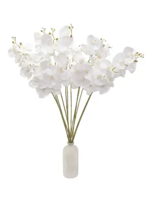 Witte Kunst Orchidee 100cm