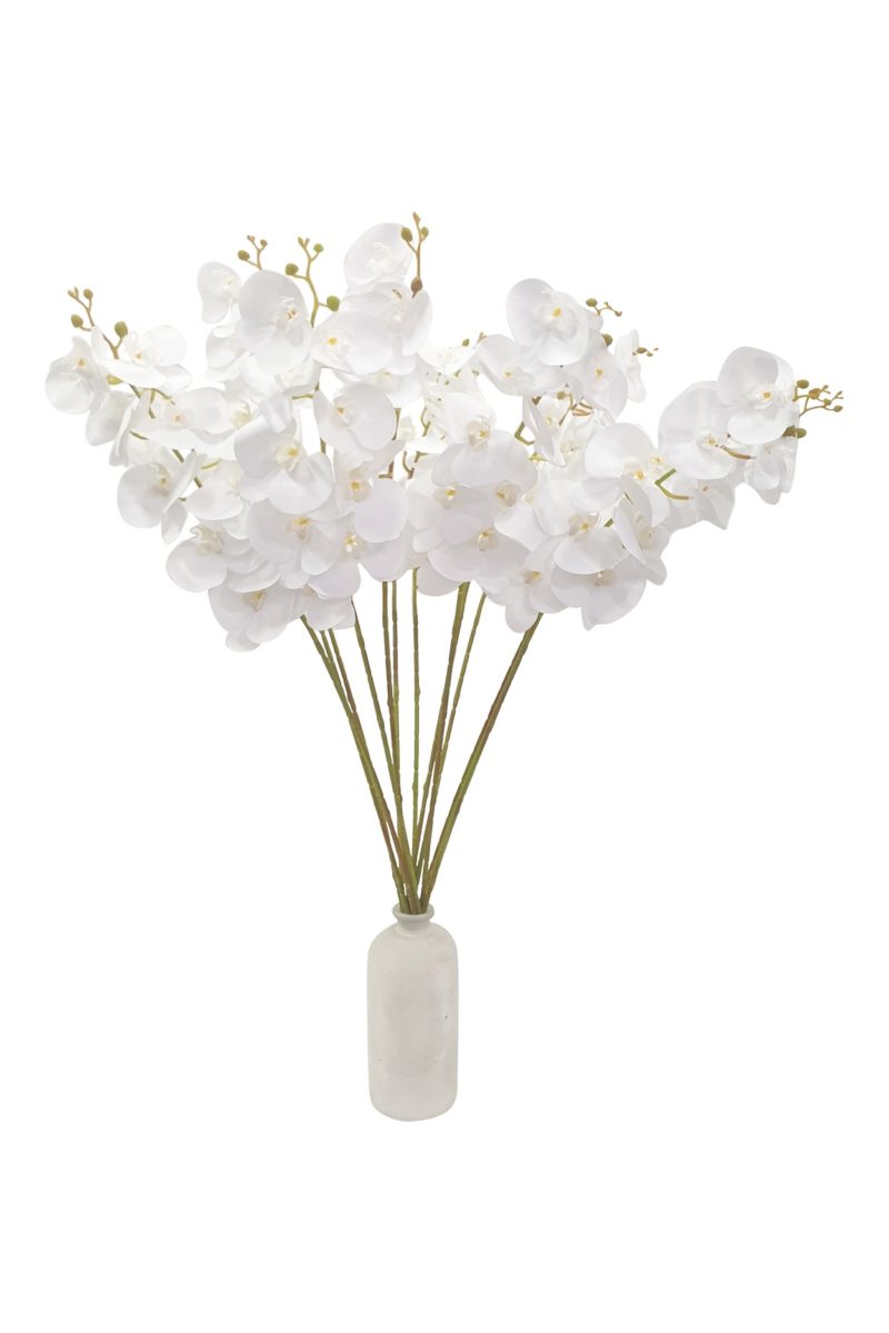 Witte Kunst Orchidee 100cm