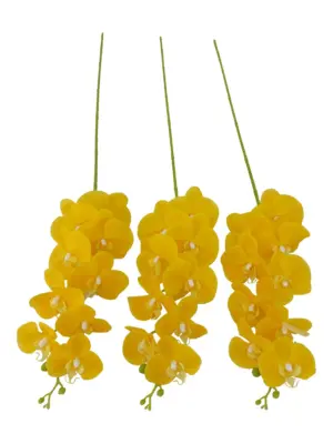 Gele Kunst Orchidee 100cm