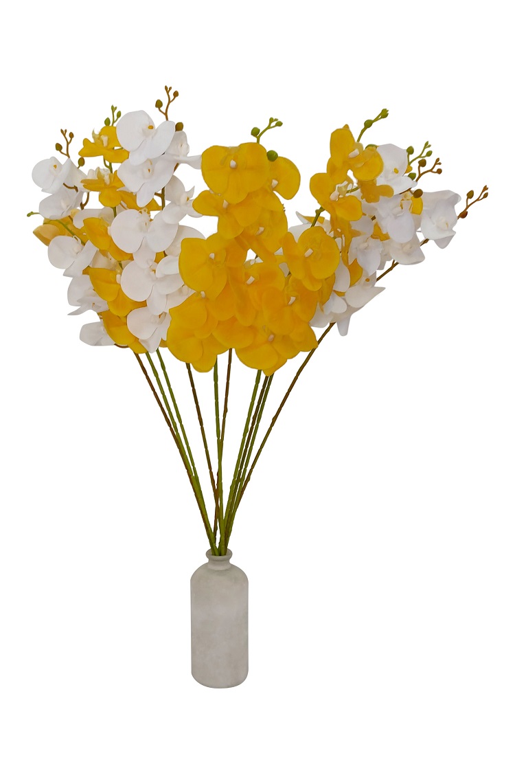Gele Kunst Orchidee 100cm