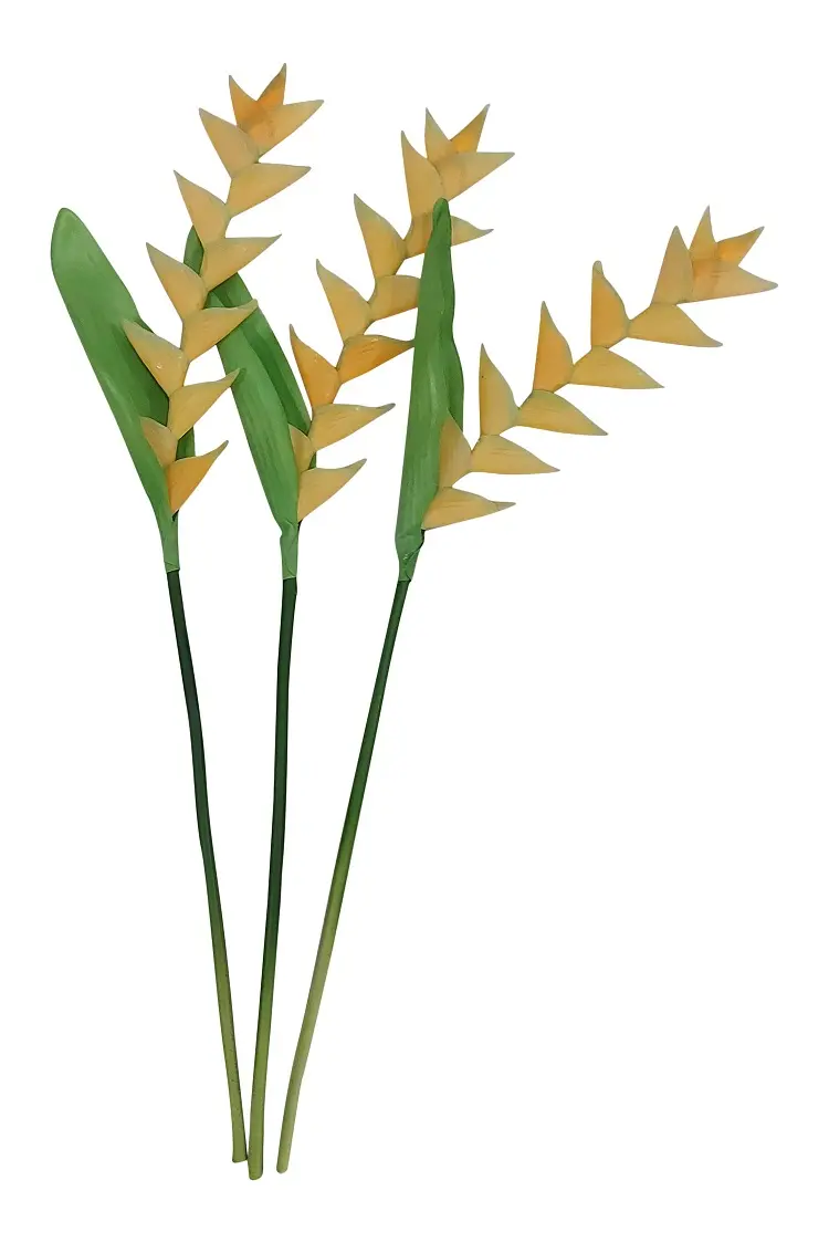 Namaak Papegaaibloem Geel Groen 50cm
