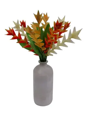 Namaak Papegaaibloem Geel Groen 50cm
