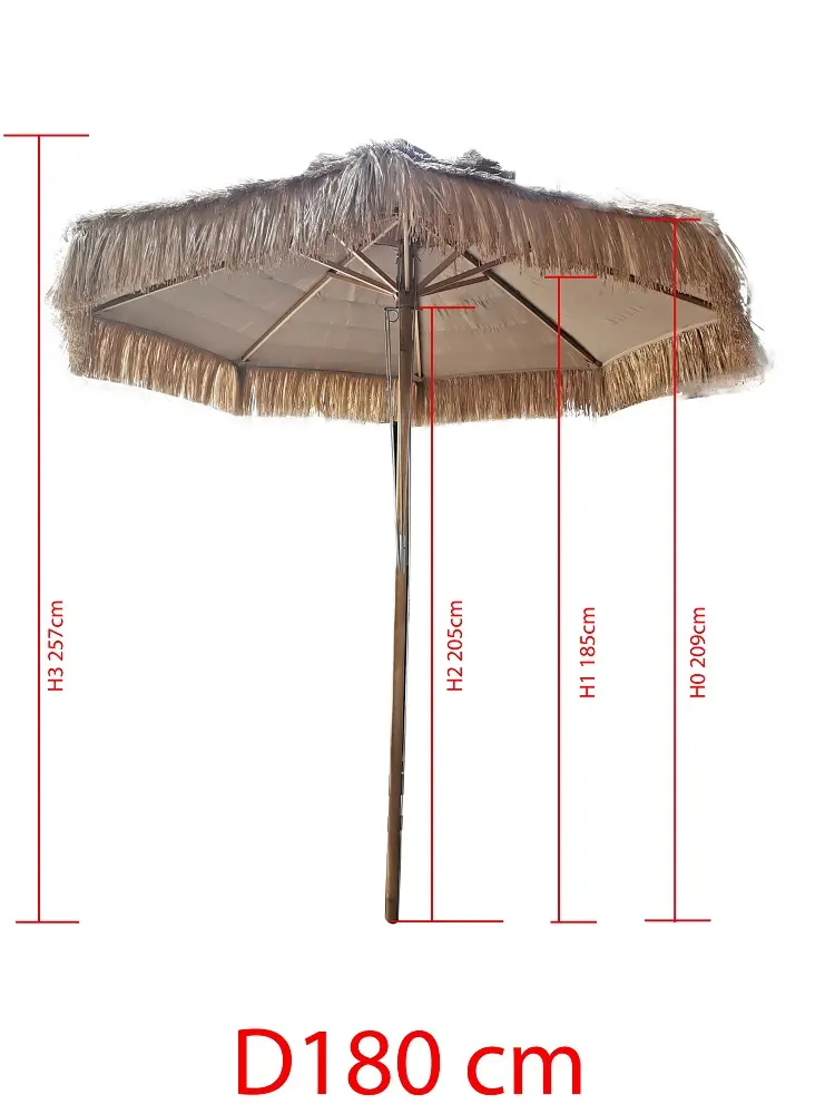 Kunst Rieten Parasol D180