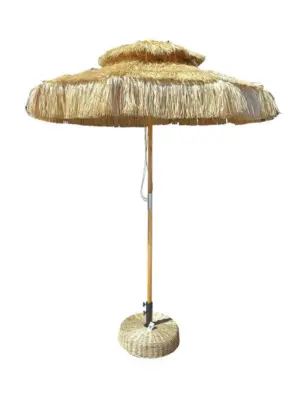 Kunst Rieten Parasol D180