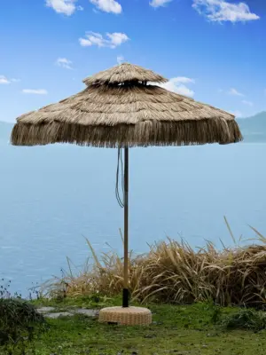 Kunst Rieten Parasol D180