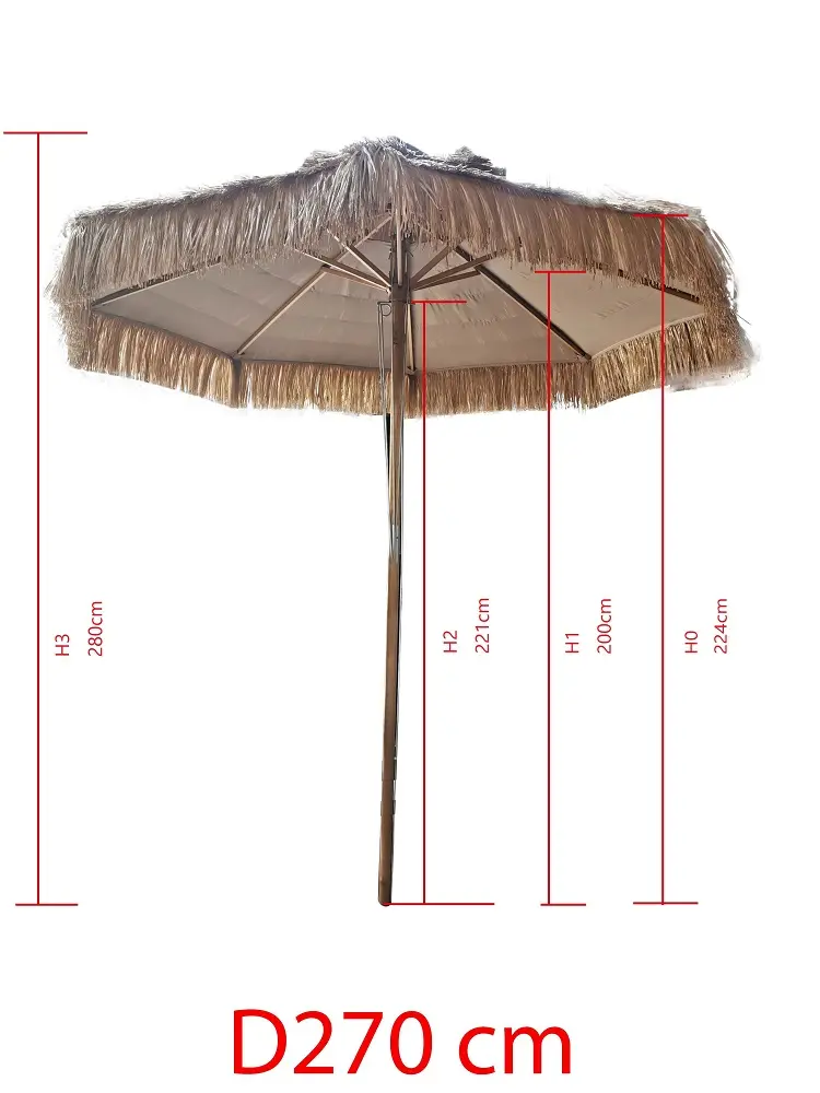 Kunst Rieten Parasol D270