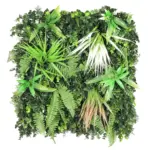 Wilde Mix Plantenwand – 50x50cm – Decoratieve groene wand voor een natuurlijke en levendige uitstraling.