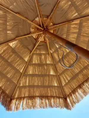 Kunst Rieten Parasol D220