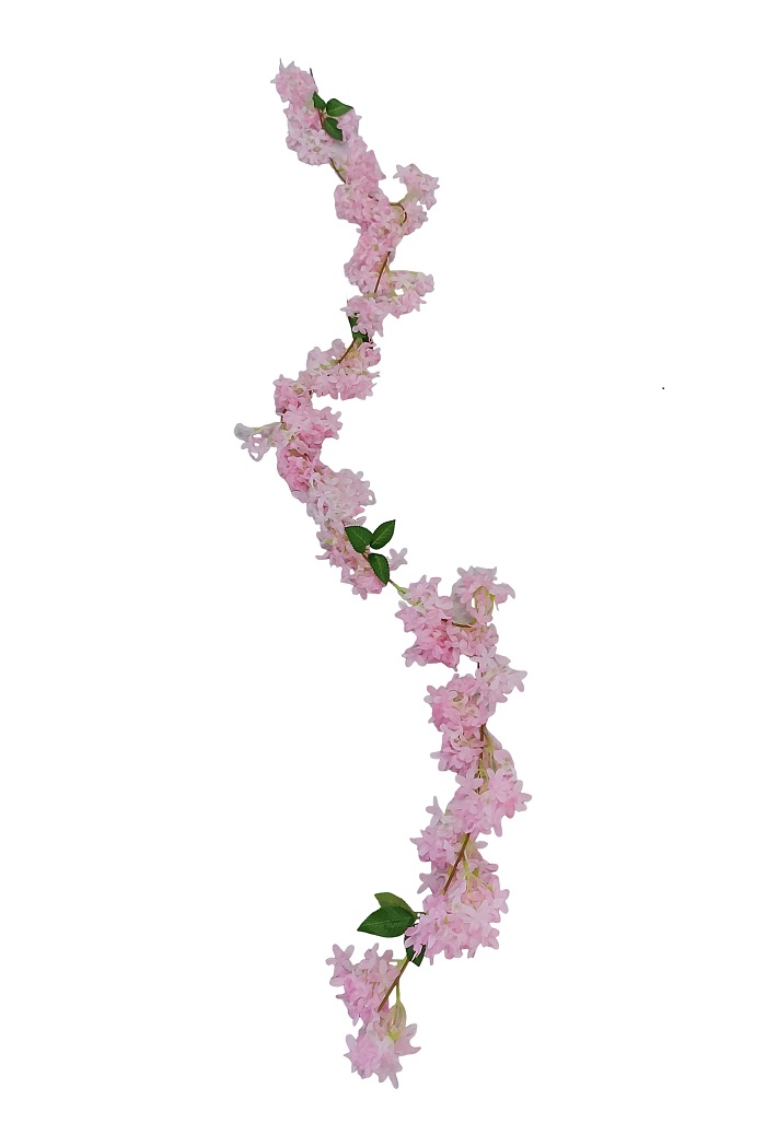 Bloemslinger Met Kleine Bloemetjes Licht Rose 175cm