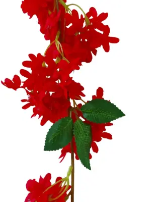 Bloemslinger Met Kleine Bloemetjes Rood 175cm