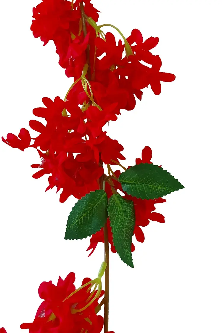 Bloemslinger Met Kleine Bloemetjes Rood 175cm