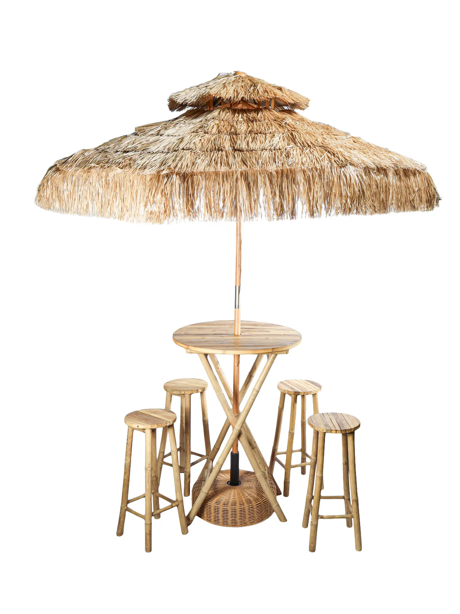 Parasol Set Bamboe met Krukken D220