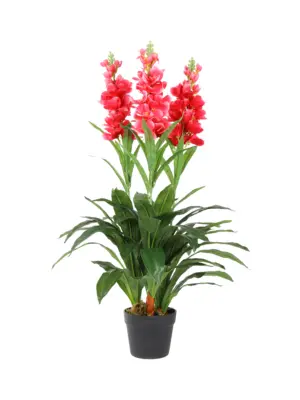 Kunst Gladiool roze 90cm – realistische kunstbloem van topkwaliteit.