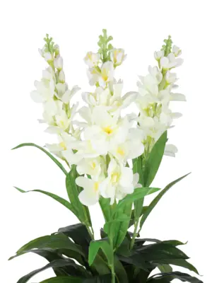 Kunst Gladiool wit 90cm – levensechte decoratieve bloem.