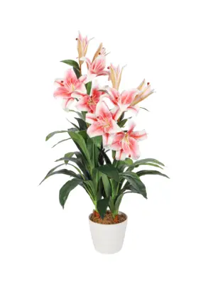 Grote Rose Kunst Lelie Plant 90cm