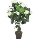 Kunst Rozenplant Met Witte Bloemen 75cm