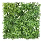 Kunstplantenwand Klaver Mix - 100x100cm de levensechte haagmat voor showroom en kantoor