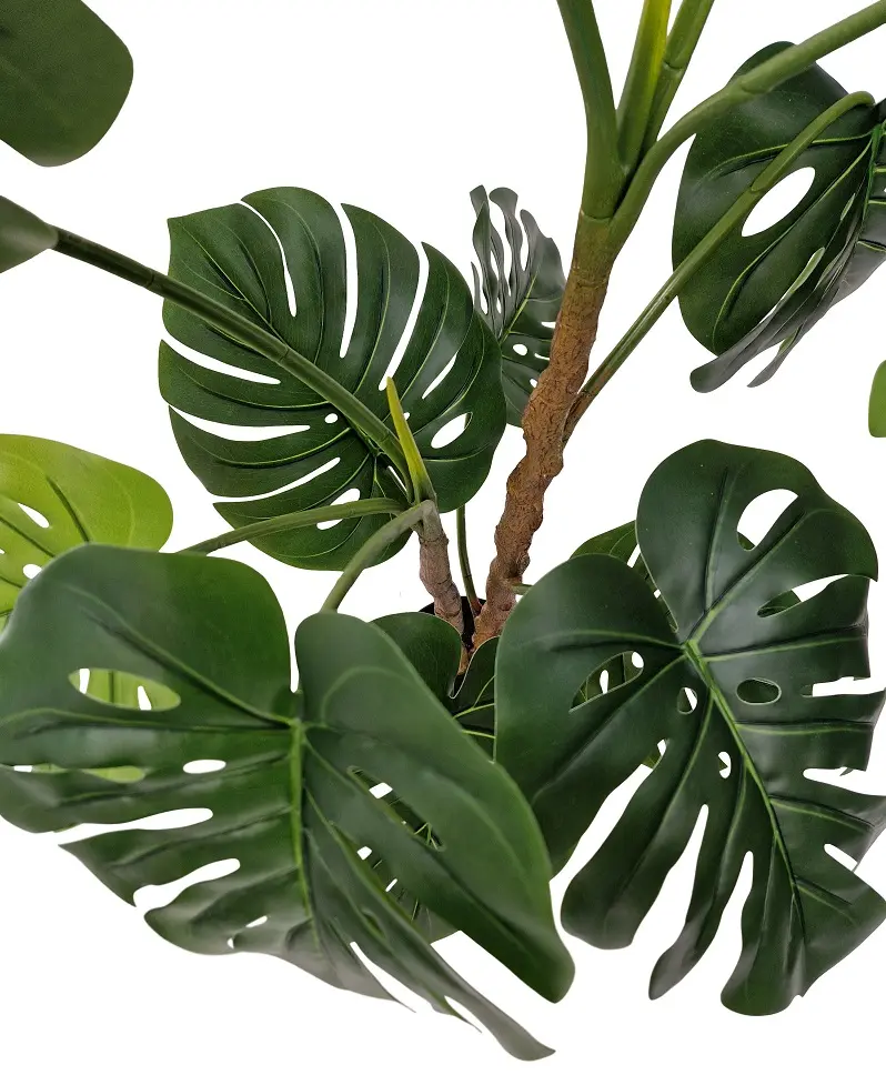 Monstera Kunstplant Dubbele Stam 125cm