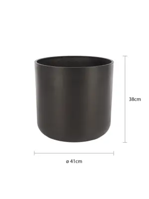 Ronde Plantenpot Houtskool Zwart Ø41