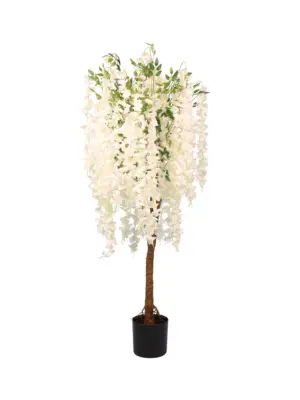 Witte Kunstwisteria Florence 150cm