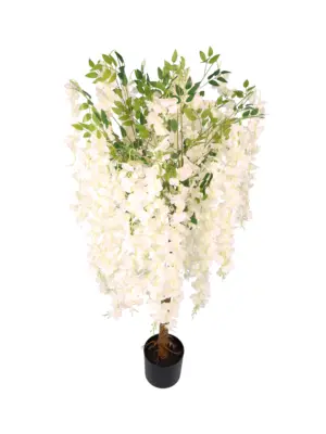 Witte Kunstwisteria Florence 150cm