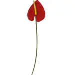 Grote Rode Kunst Anthurium op Steel 67cm