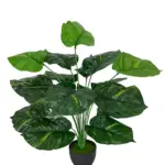 Kunst Alocasia Plant Met Zwarte Pot 50cm