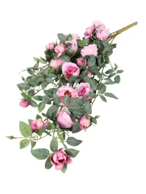 Kunst Hangplant Donker Roze Rozen 80cm