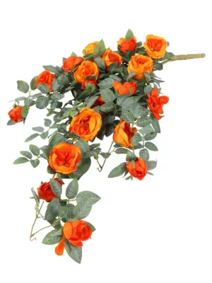Kunst Hangplant Oranje Rozen 80cm