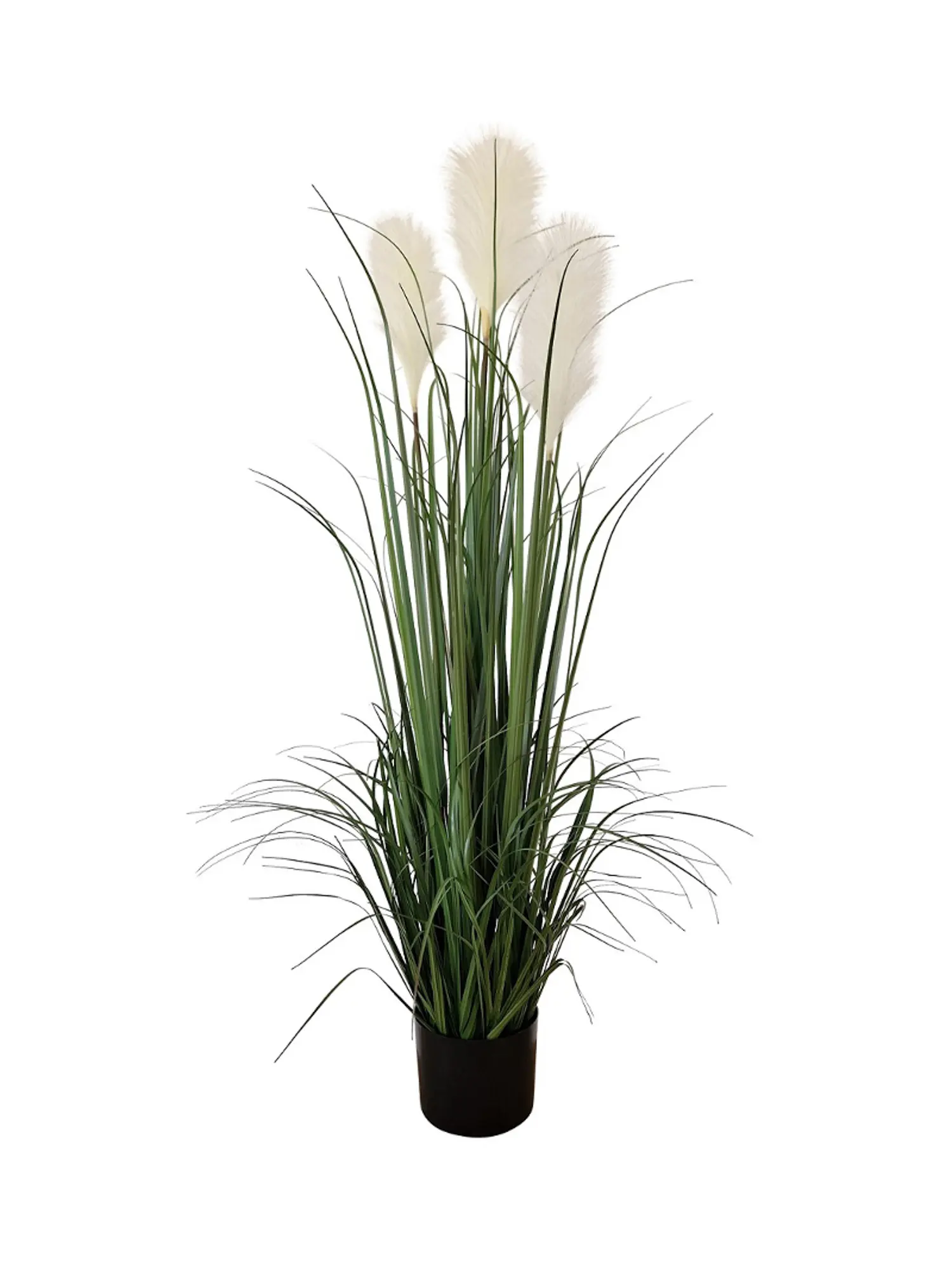 Kunst Siergras met Witte Pluimen 120cm